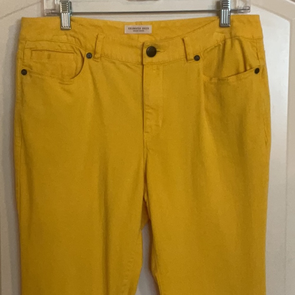 Coldwater Creek Cropped Stretch Denim Jeans - Gold, Size 12